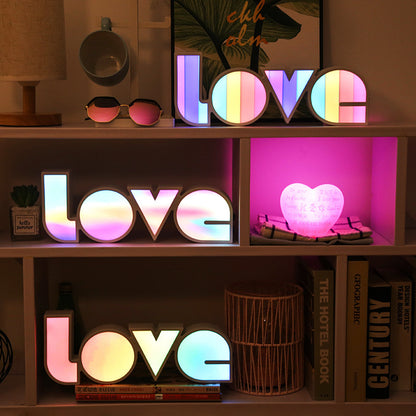 LED Ornamental Festoon Lamp Modeling Creative Decorative Light Proposal Declaration Holiday Layout English LOVE Letter LED Light