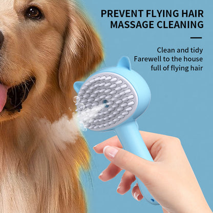 Hair Cleaning Brush With Mist Multifunctional Cat Grooming Brush Rechargeable Self Cleaning Slicker Brush For Pets Dogs & Catsb Pet Products