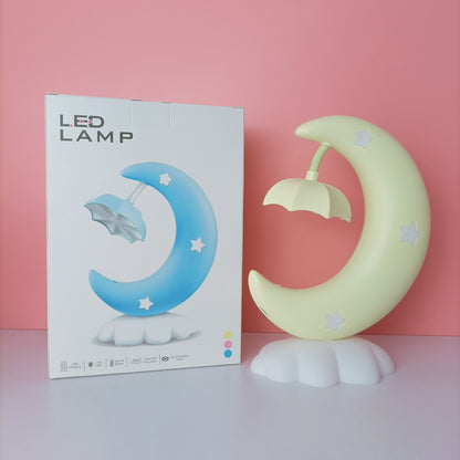 Cartoon Moon Boat Desk Bedroom Sleep Lamp